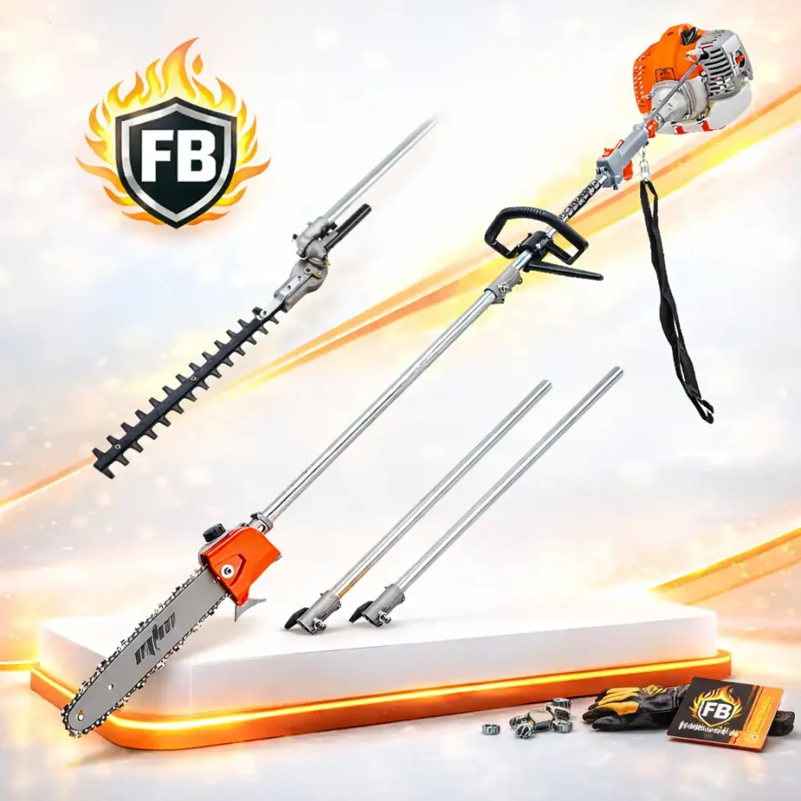 Effortless Tree Maintenance: MTM 62cc Long Reach Pole Saw and Hedge Trimmer