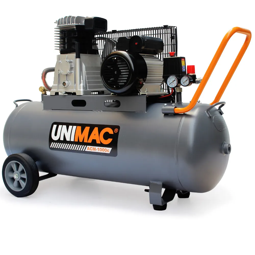 UNIMAC 100L 2.6kW Industrial Air Compressor, 370L/min 116PSI, Brushless Motor, Long Service Life, Certified Tank, 15A Plug main product image