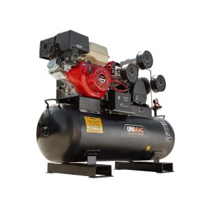 Unimac 115psi 150l 18hp Industrial Petrol Powered Air Compressor With Electric Key Start main product image